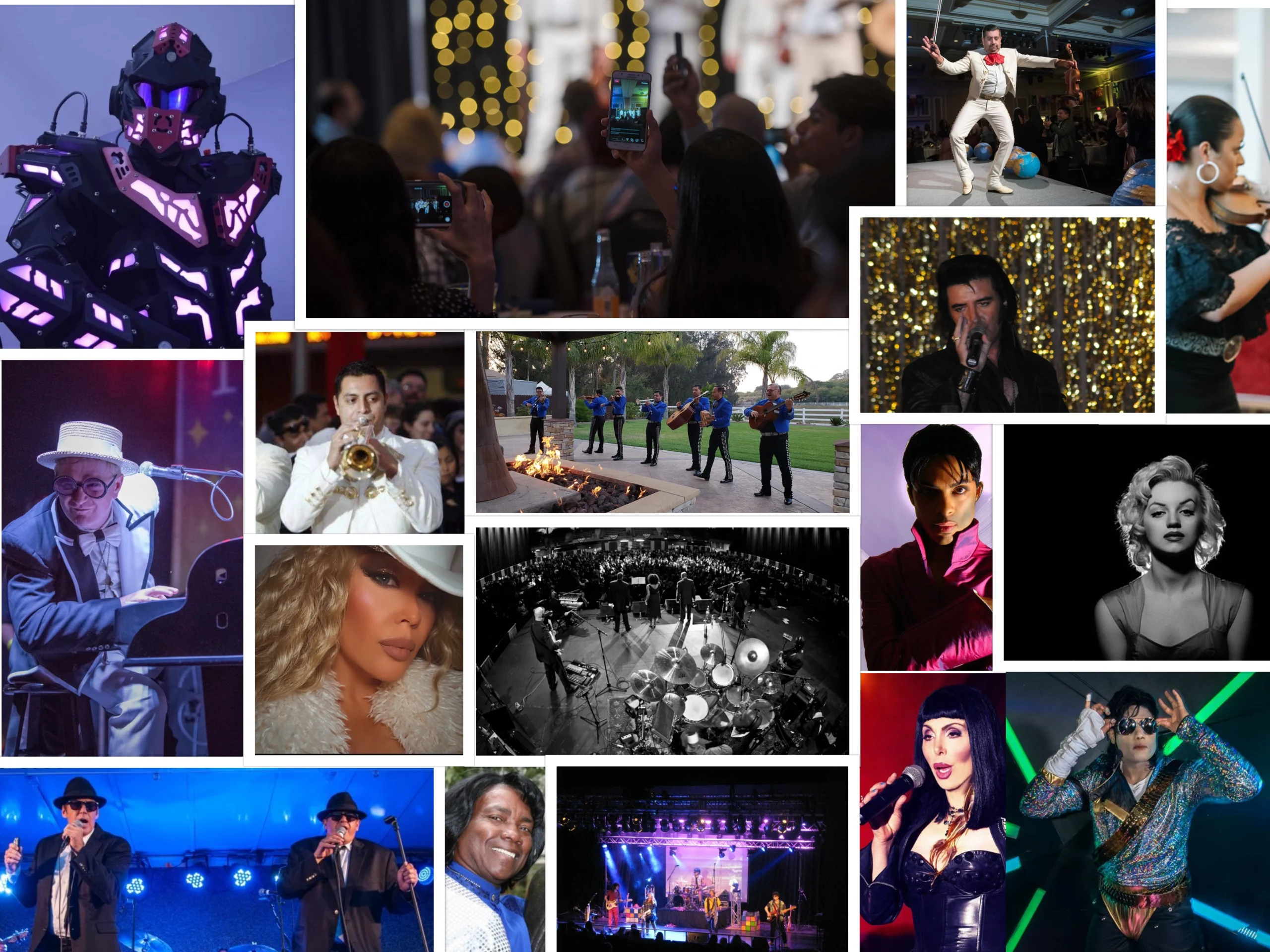 Hire Vetted local Mariachis and and nationally ranked Celebrity Impersonators. Serving Chicago, Los Angeles, Dallas, Detroit and other U.S. cities.  